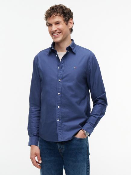 Tommy Hilfiger Heritage Oxford Regenerative Cotton Blend Regular Fit Shirt, Indigo - view 2, Indigo