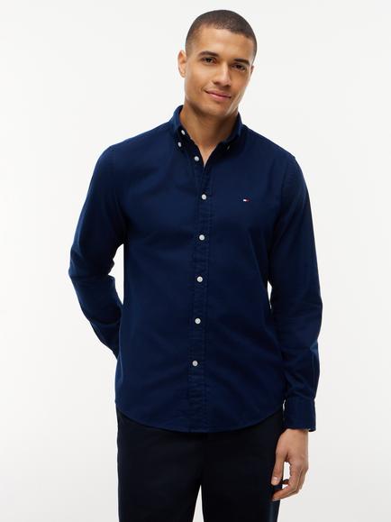 Tommy Hilfiger Regenerative Cotton Rich Flannel Shirt, Navy, Navy