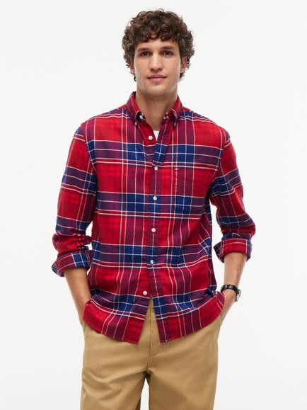 Tommy Hilfiger Flannel Tartan Check Shirt, Red, Red