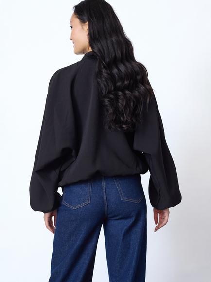 Sisters Point Garwin Ballon Zip Bomber Jacket, Black - view 2, Black
