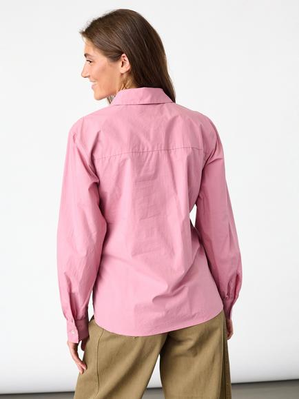 Sisters Point Ember Side Pleat Long Sleeve Shirt, Rose - view 2, Rose