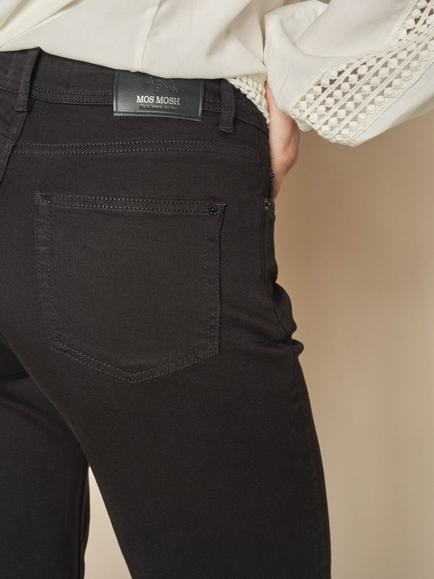 MOS MOSH Dara Soft Wide Leg Stretch Deluxe Jeans containing LENZING™ ECOVERO™ Viscose, Black - view 2, Black