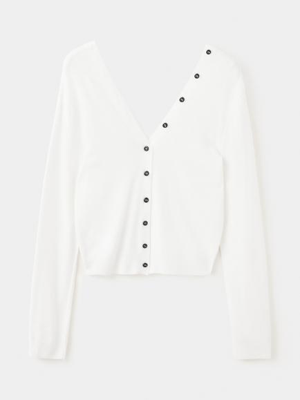 Mango V-Neck Long Sleeve Cardigan, White