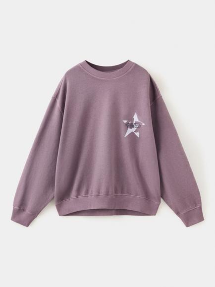 Mango Kids' Sudadera Oversized Crew Neck Sweatshirt, Violet, Violet
