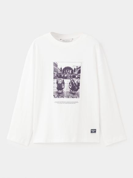 Mango Kids' Long Sleeve T-Shirt, White, White
