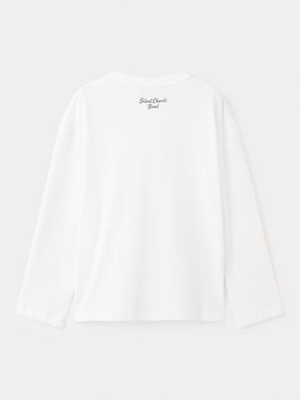 Mango Kids' Long Sleeve T-Shirt, White - view 2, White