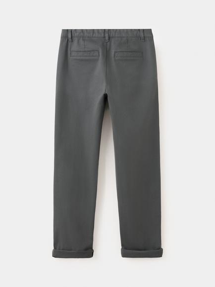 Mango Kids' Slim Fit Mid Rise Chino Trousers, Anthracite - view 2, Anthracite