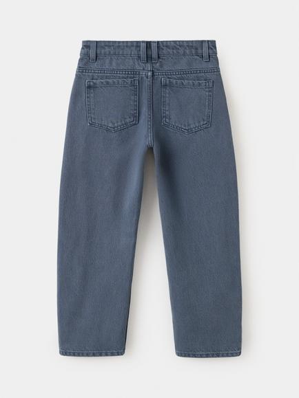 Mango Kids' High-Rise Relaxed Leg Balloon Jeans, Midnight Blue - view 2, Midnight Blue