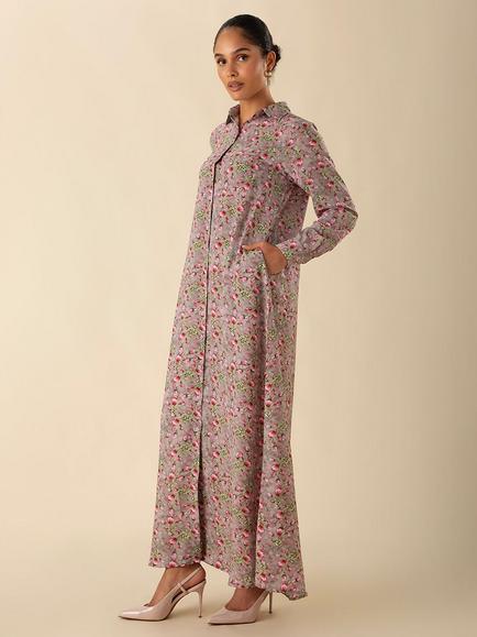 Aab Dora Floral Maxi Dress, Multi - view 2, Multi