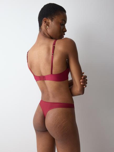 Triumph Love in Lace Underwired Push-Up Bra, Red Musk - view 2, Red Musk