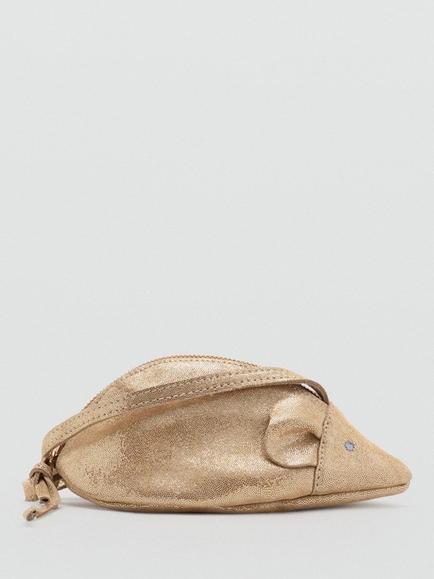 Mango Kids' Leather Mouse Shoulder Bag, Sand, Sand