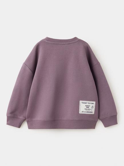 Mango Kids' Sudadera Band Graphic Sweatshirt, Purple - view 2, Purple
