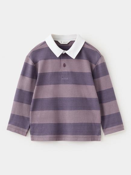 Mango Baby Rugby Polo Shirt, Damson, Damson