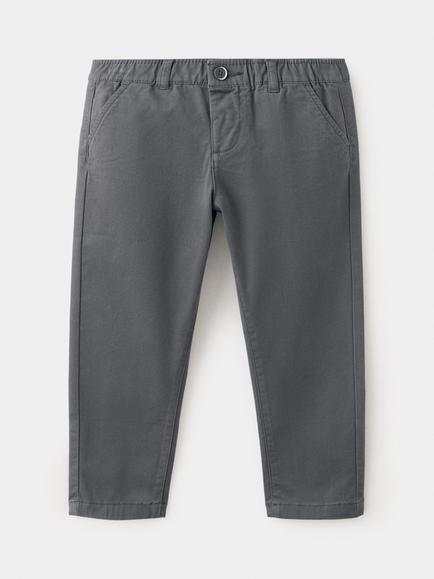 Mango Kids' Mid Rise Tapered Chino Trousers, Anthracite, Anthracite