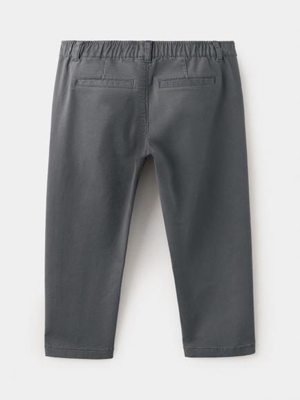 Mango Kids' Mid Rise Tapered Chino Trousers, Anthracite - view 2, Anthracite