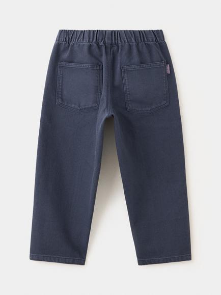 Mango Kids' Mid Rise Tapered Trousers, Navy - view 2, Navy