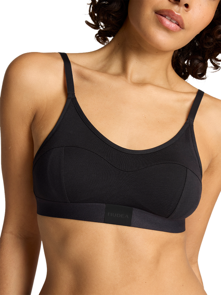 Nudea Contour Scoop Bralette containing TENCEL™ Modal - view 2, Black