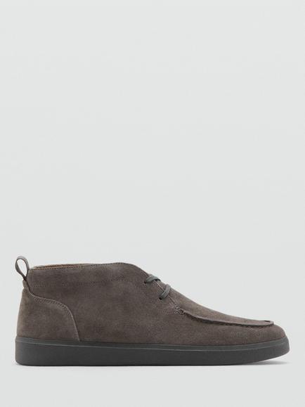 Mango Easybo Pure Suede Ankle Boots, Grey, Grey