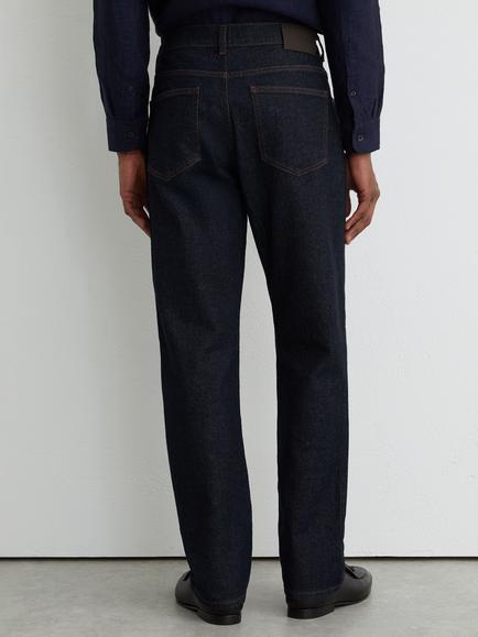 Reiss Bishopsgate Straight Fit Jeans, Raw Indigo - view 2, Raw Indigo