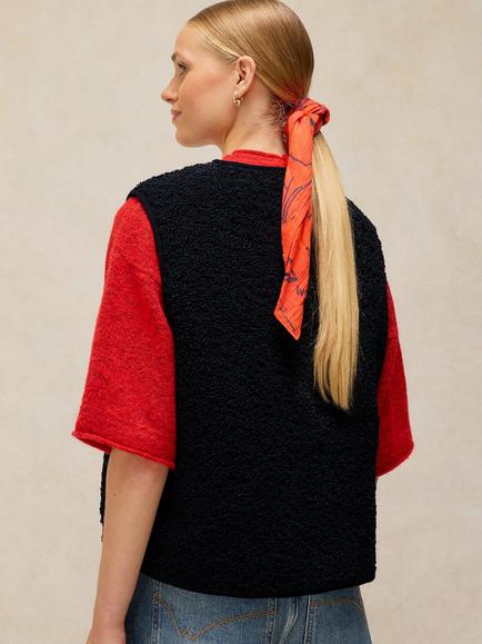 White Stuff Emery Button Up Gilet, Dark Navy - view 2, Dark Navy
