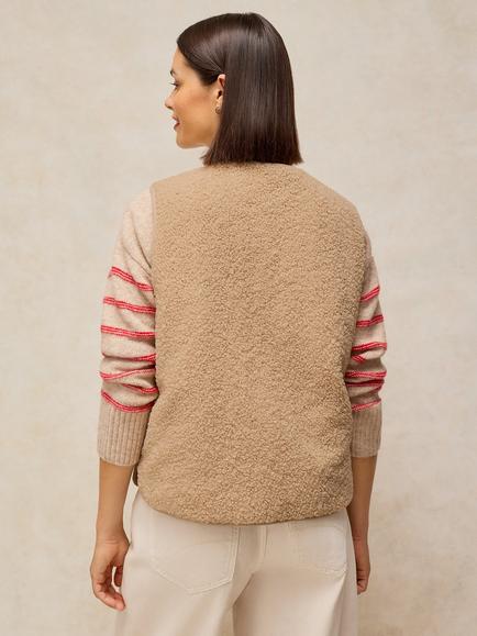 White Stuff Emery Button Up Gilet, Natural - view 2, Natural