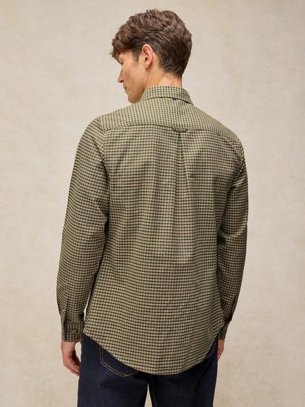 White Stuff Bruton Cotton Slim Fit Checked Shirt, Green/Multi - view 2, Green/Multi