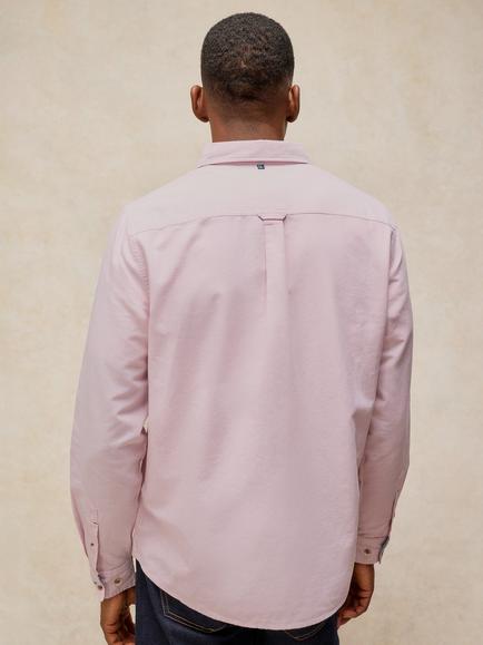 White Stuff Bruton Cotton Shirt, Chambray Blue - view 2, Light Pink