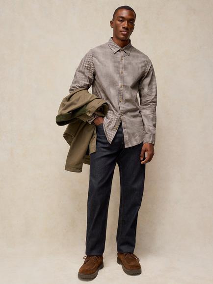 White Stuff Bruton Slim Fit Checked Shirt, Natural/Multi, Natural/Multi