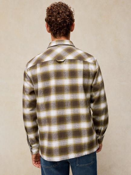 White Stuff Darwen Cotton Regular Fit Check Shirt, Chartreuse - view 2, Chartreuse