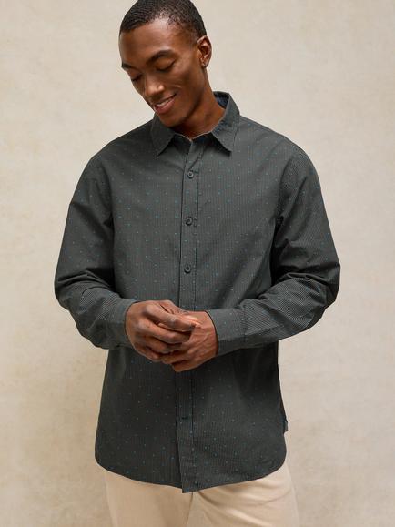 White Stuff Douglas Cotton Regular Fit Shirt, Grey/Multi