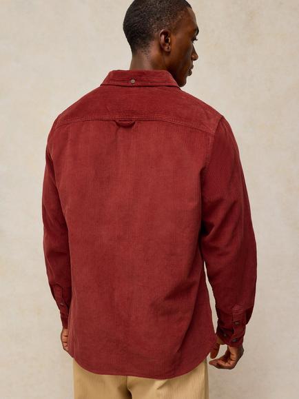 White Stuff Griffin Regular Fit Shirt, Dark Navy - view 2, Dark Red