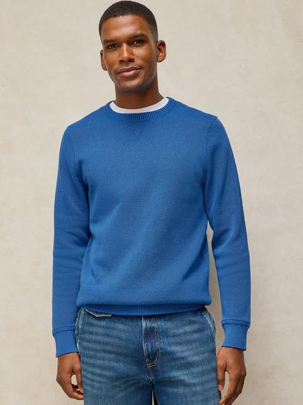 White Stuff Attadale Crew Neck Jumper, Bright Blue - view 2, Bright Blue