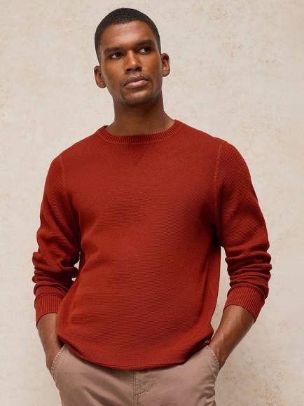 White Stuff Attadale Cotton Jumper, Dark Orange - view 2, Dark Orange