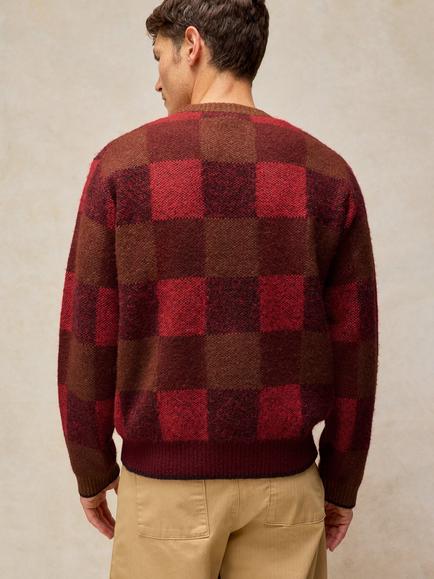 White Stuff Barnes Check Jumper, Red/Multi - view 2, Red/Multi