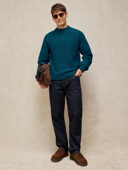White Stuff Milton Mock Neck Jumper, Mid Teal