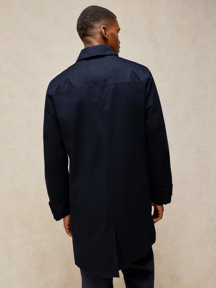 White Stuff Chiltern Trench Coat, Dark Navy - view 2, Dark Navy