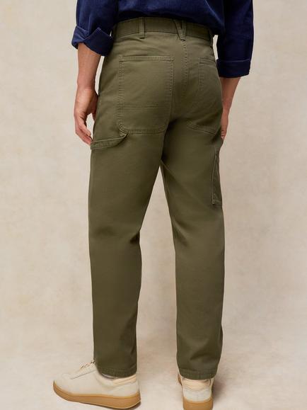 White Stuff Cowes Pure Cotton Carpenter Trousers, Khaki Green - view 2, Khaki Green