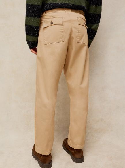 White Stuff Thirsk Tapered Leg Trousers, Dark Natural - view 2, Dark Natural