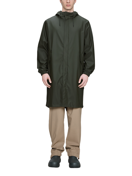 Rains Unisex Fishtail Parker Raincoat, Green, Green