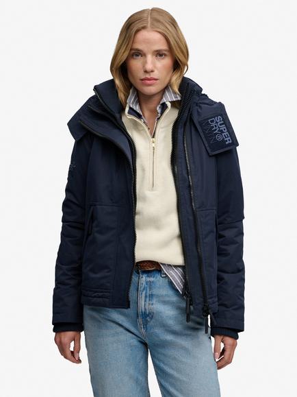 Superdry Hooded Microfibre Arctic Windcheater Jacket, Darkest Navy, Darkest Navy