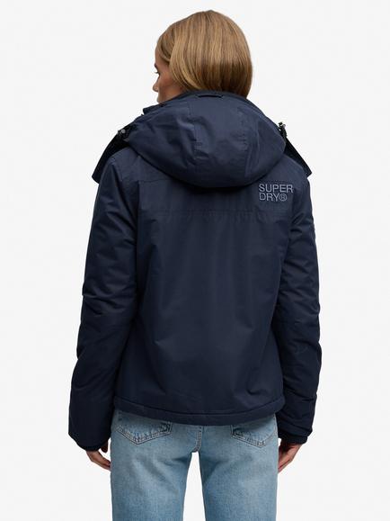 Superdry Hooded Microfibre Arctic Windcheater Jacket, Darkest Navy - view 2, Darkest Navy