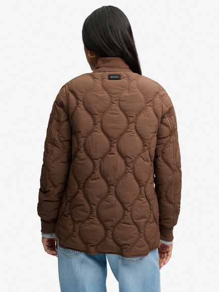 Superdry Short Onion Quilt Liner Jacket - view 2, Kombicha Brown