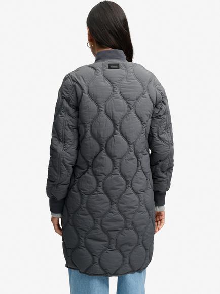 Superdry Longline Onion Quilt Liner Jacket - view 2, Ebony