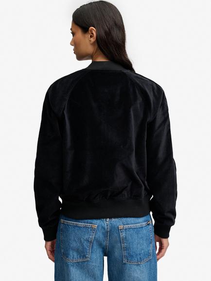 Superdry Velvet Bomber Jacket, Black - view 2, Black