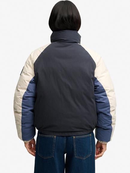 Superdry Cotton Padded Shell Jacket, Eclipse Navy/Cream - view 2, Eclipse Navy/Cream