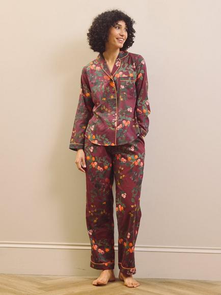 Their Nibs Cotton Pyjamas, Burgundy, Burgundy