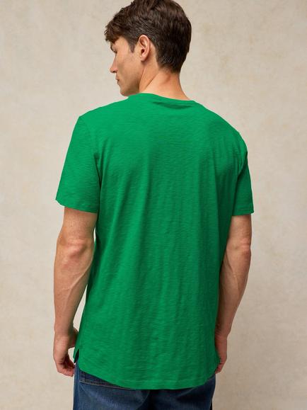 White Stuff Abersoch Cotton Graphic Crew Neck T-Shirt, Green - view 2, Green
