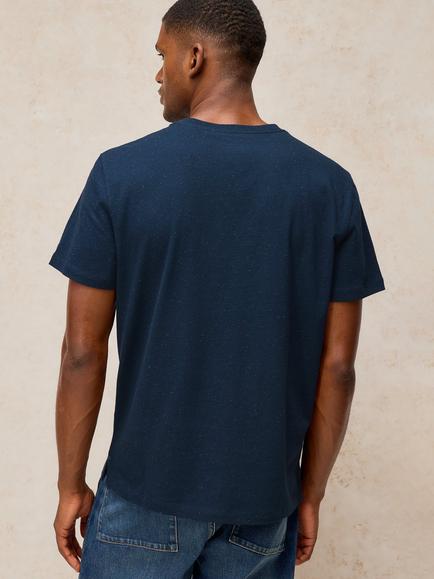White Stuff Abersoch Cotton Rich Graphic Crew Neck T-Shirt, Navy - view 2, Navy