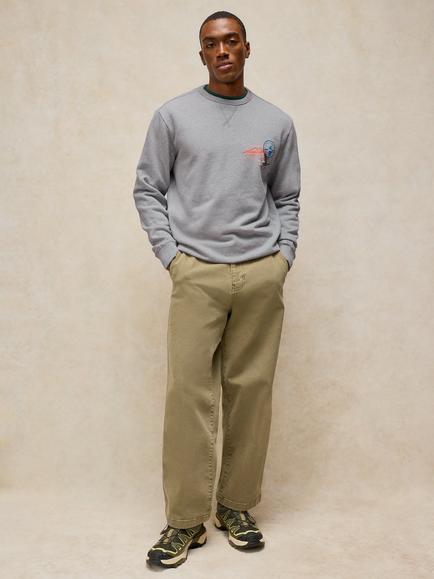 White Stuff Sidmouth Cotton Sweatshirt, Grey/Multi, Grey/Multi
