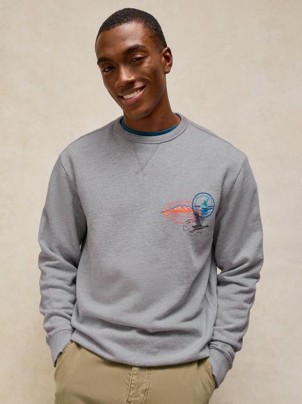 White Stuff Sidmouth Cotton Sweatshirt, Grey/Multi - view 2, Grey/Multi